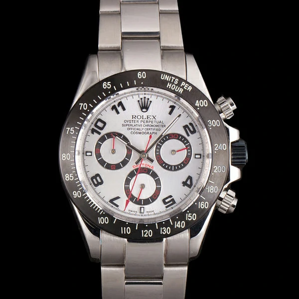 Rolex Daytona Stainless Steel Black Enameled Silver Dial new58044