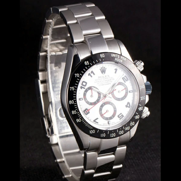 Rolex Daytona Stainless Steel Black Enameled Silver Dial new58044