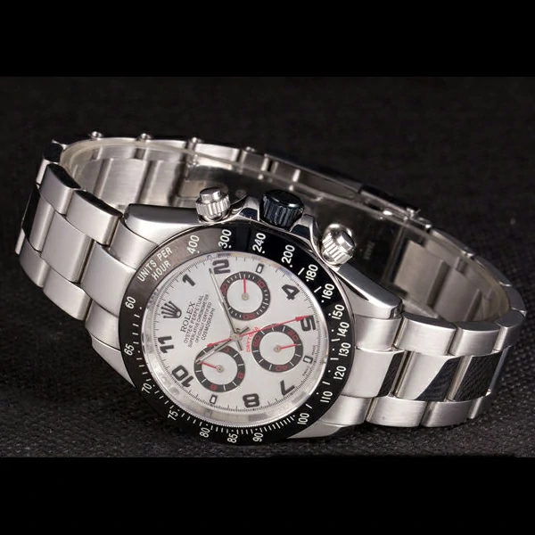 Rolex Daytona Stainless Steel Black Enameled Silver Dial new58044