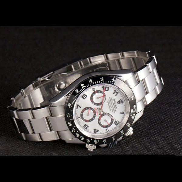 Rolex Daytona Stainless Steel Black Enameled Silver Dial new58044