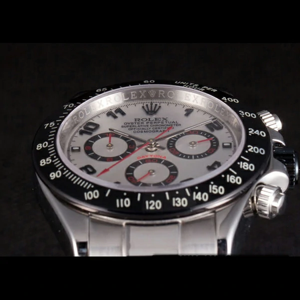 Rolex Daytona Stainless Steel Black Enameled Silver Dial new58044