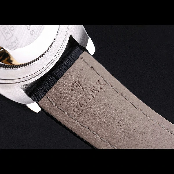 Rolex Daytona Black Patent Leather Yellow Gold Enameled new58049