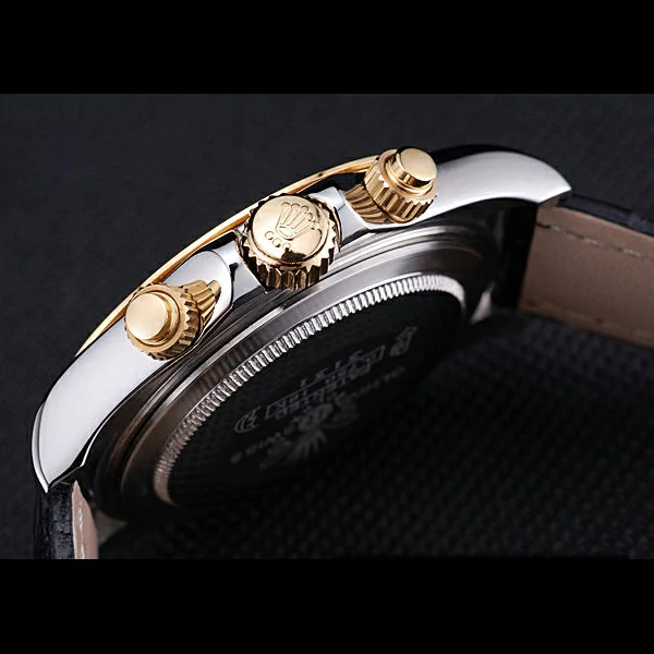 Rolex Daytona Black Patent Leather Yellow Gold Enameled new58049