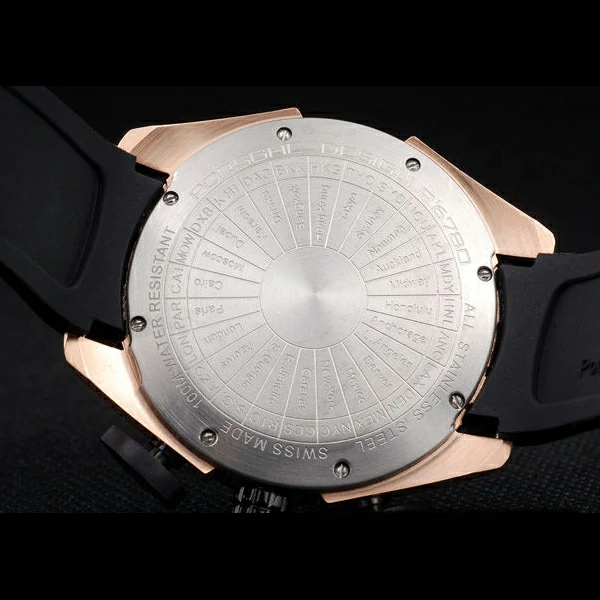 Porsche Regulator Power Reserve Rose Gold Case White Dial new58114