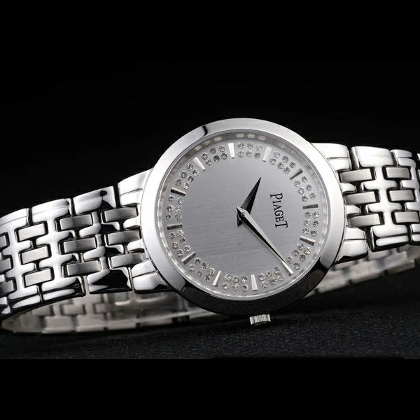 Piaget Dancer Stainless Steel Case Double Studded Minute Markers Silver Dial new58234