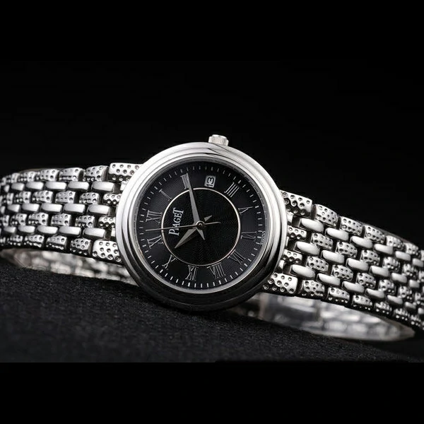 Piaget Traditional Stainless Steel Case Black Roman Dial new58237