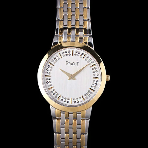Piaget Traditional Gold Case Double Studded Minute Markers White Dial new58239