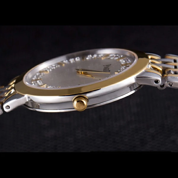 Piaget Traditional Gold Case Double Studded Minute Markers White Dial new58239