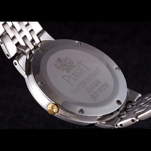 Piaget Traditional Gold Case Double Studded Minute Markers White Dial new58239
