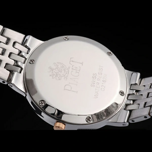Piaget Traditional Rose Gold Case Double Studded Minute Markers Silver Dial new58245