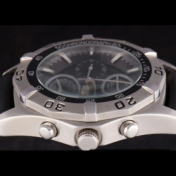 Tag Heuer Aquaracer Tachymeter Bezel Black Dial Black Rubber Strap new58253