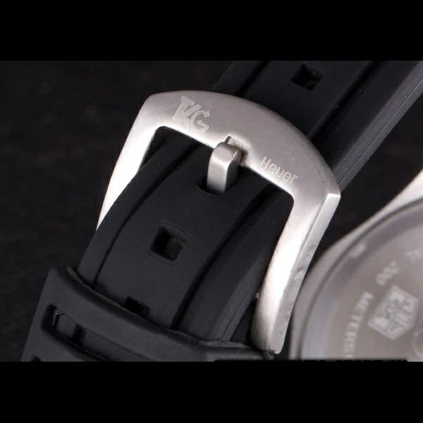Tag Heuer Aquaracer Tachymeter Bezel Black Dial Black Rubber Strap new58253