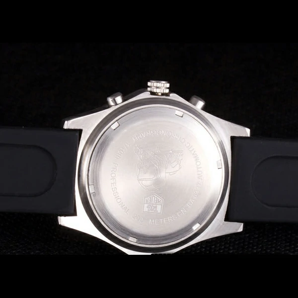Tag Heuer Aquaracer Tachymeter Bezel Black Dial Black Rubber Strap new58253