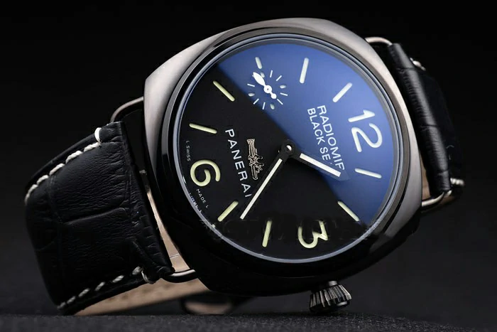 Panerai Radiomir Black Ceramic Case Black Dial Black Leather Strap new58592