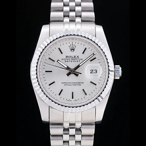 Rolex Datejust Silver Dial Ribbed Bezel new58638