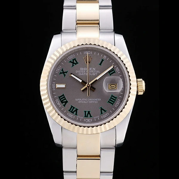 Rolex Datejust Grey Dial Ribbed Bezel new58641