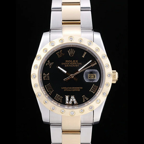 Rolex Datejust Diamond Bezel Black Dial new58644