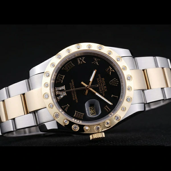 Rolex Datejust Diamond Bezel Black Dial new58644