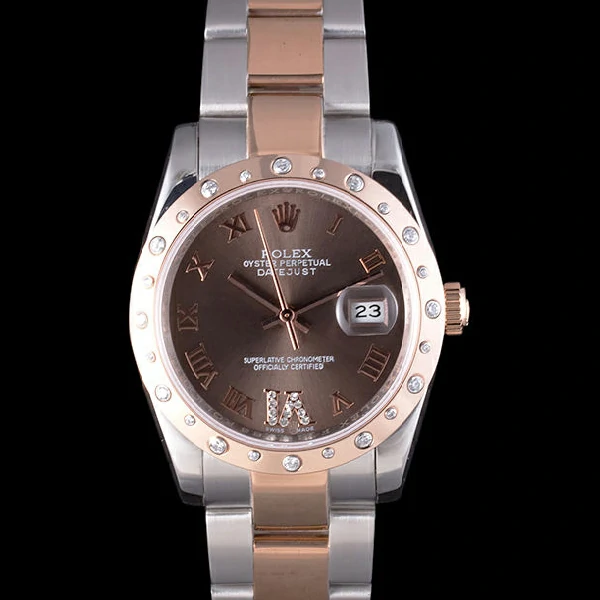 Rolex Datejust Diamond Bezel Brown Dial new58646