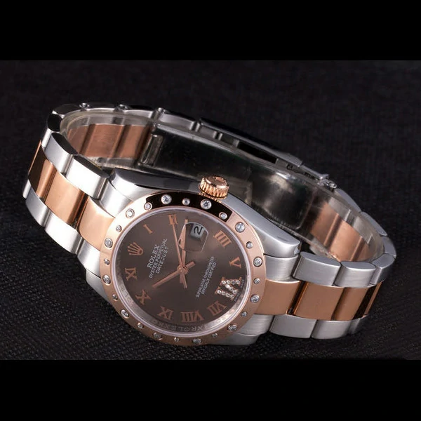 Rolex Datejust Diamond Bezel Brown Dial new58646