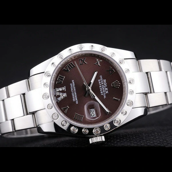 Rolex Datejust Diamond Bezel Brown Dial new58647