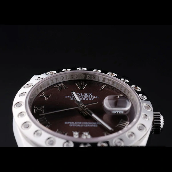 Rolex Datejust Diamond Bezel Brown Dial new58647