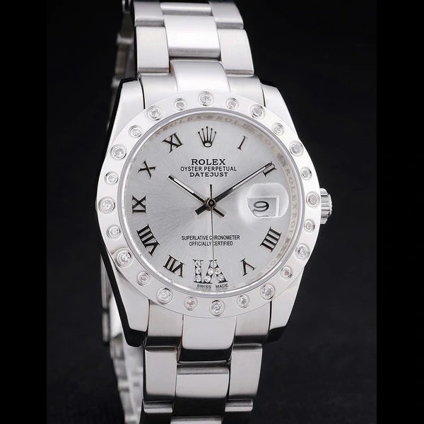 Rolex Datejust Diamond Bezel Silver Dial new58649