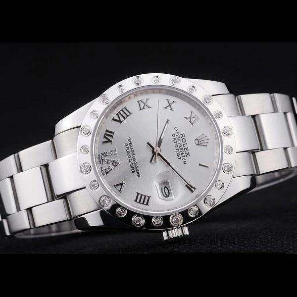 Rolex Datejust Diamond Bezel Silver Dial new58649