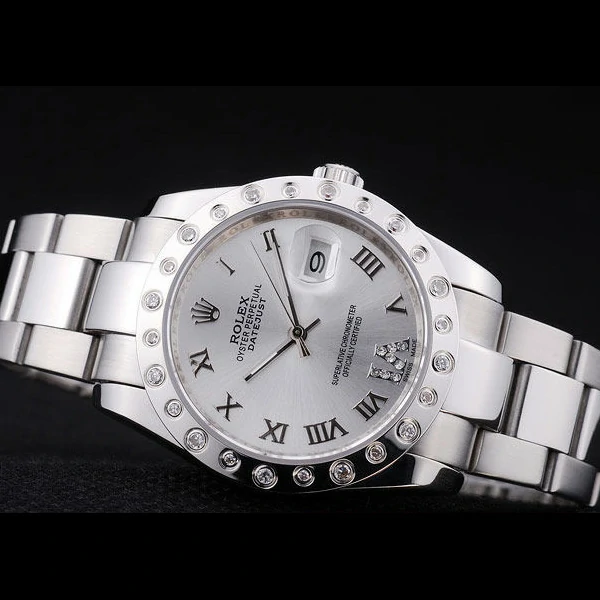 Rolex Datejust Diamond Bezel Silver Dial new58649