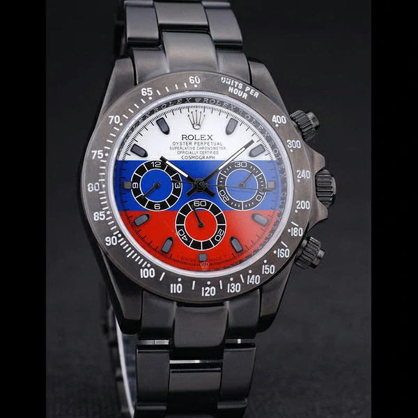 Rolex Cosmograph Daytona Black Bracelet Russian Flag Dial new58653