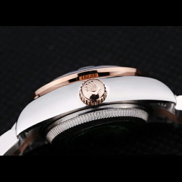 Rolex Datejust Diamonds Rose Gold Polished Bezel Brown Dial new58656