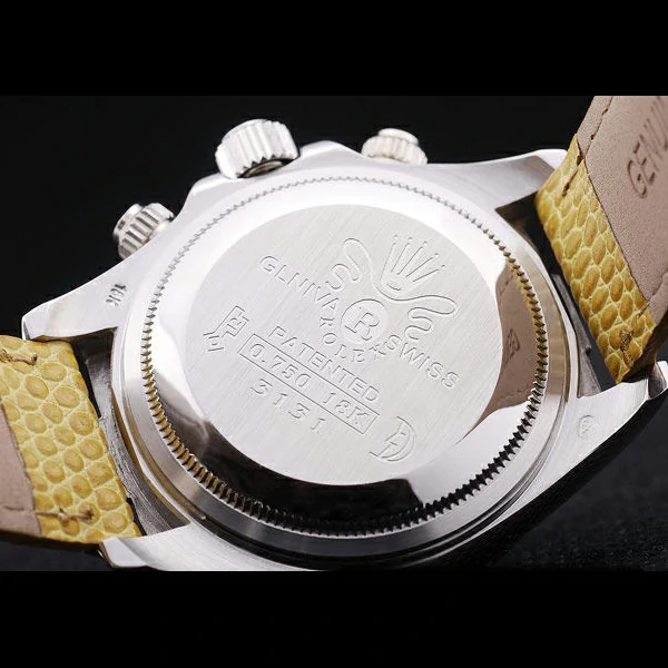 Rolex Daytona Cosmograph Yellow Leather Bracelet Yellow Dial new58661