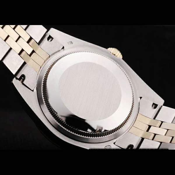 Rolex DateJust Brushed Stainless Steel Case Silver Flowers Dial Diamonds Plated new58679