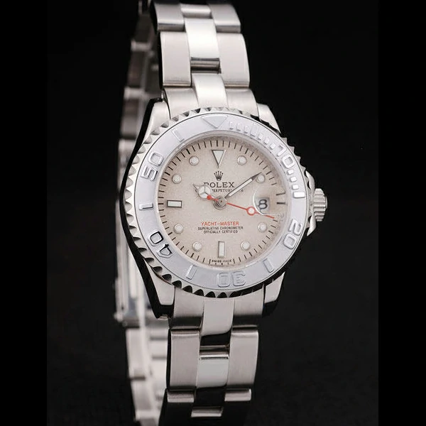 Rolex Yacht Master Silver Tachymeter Beige Dial new58681