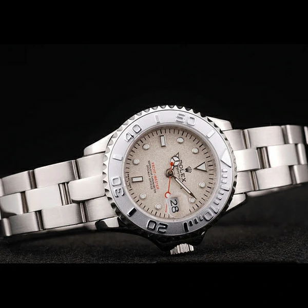 Rolex Yacht Master Silver Tachymeter Beige Dial new58681
