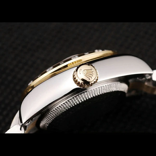 Rolex DateJust Brushed Stainless Steel Case White Dial Diamond Plated new58685