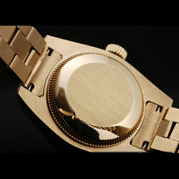 Rolex DateJust Ribbed Pattern Gold Bezel Gold Dial new58687