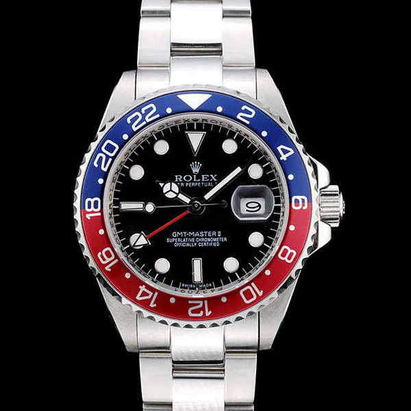 Rolex GMT Master II Blue red Ceramic Bezel Black Dial Tachymeter new58719