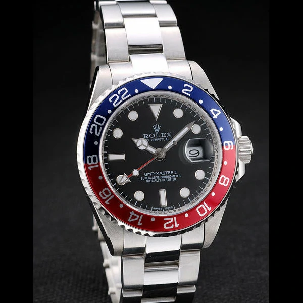Rolex GMT Master II Blue red Ceramic Bezel Black Dial Tachymeter new58719