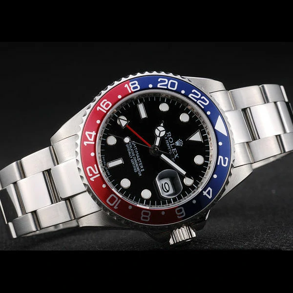 Rolex GMT Master II Blue red Ceramic Bezel Black Dial Tachymeter new58719