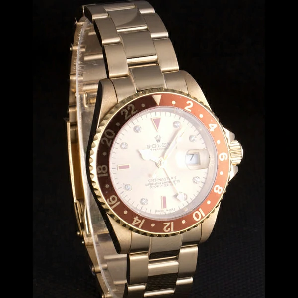 Rolex GMT Master II Gold Colored Ceramic Bezel Gold Dial Tachymeter new58721