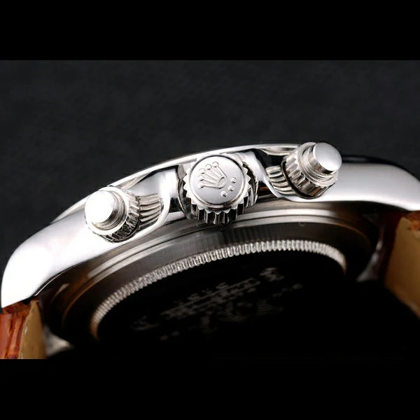 Rolex Daytona Stainless Steel Case White Dial Brown Leather Strap new58727