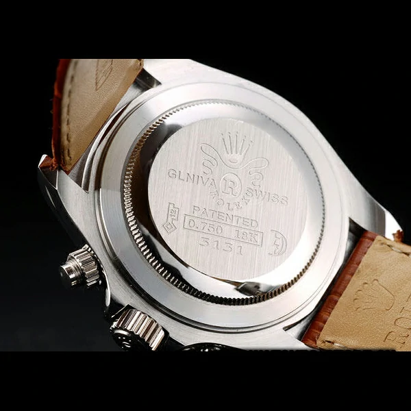 Rolex Daytona Stainless Steel Case White Dial Brown Leather Strap new58727