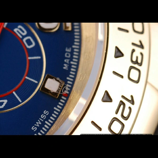 Rolex Daytona Gold Case Blue Dial Black Leather Strap new58731