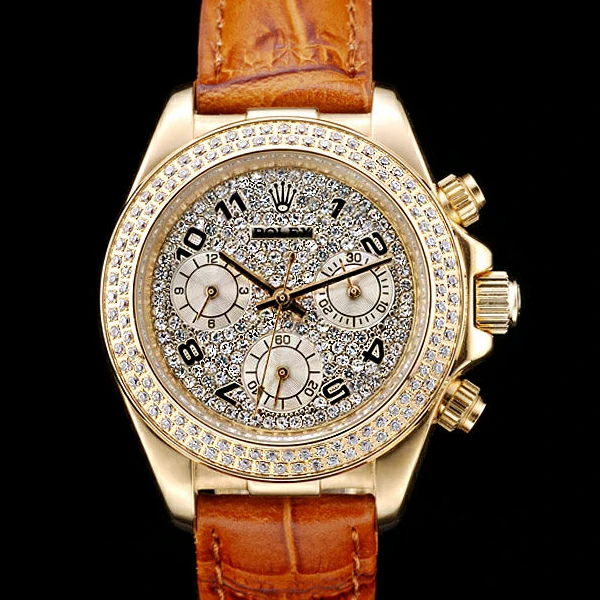 Rolex Daytona Lady Gold Case Crystal Studded Bezel Crystal Studded Dial new58735