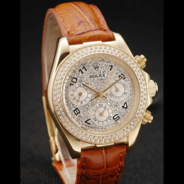 Rolex Daytona Lady Gold Case Crystal Studded Bezel Crystal Studded Dial new58735