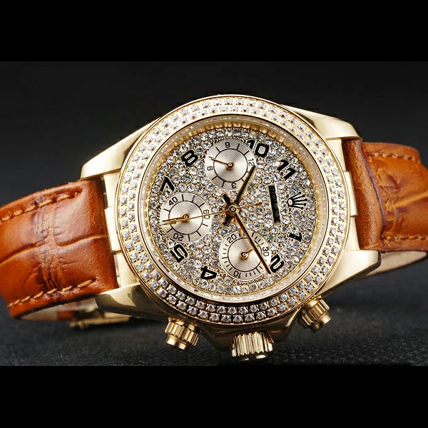 Rolex Daytona Lady Gold Case Crystal Studded Bezel Crystal Studded Dial new58735