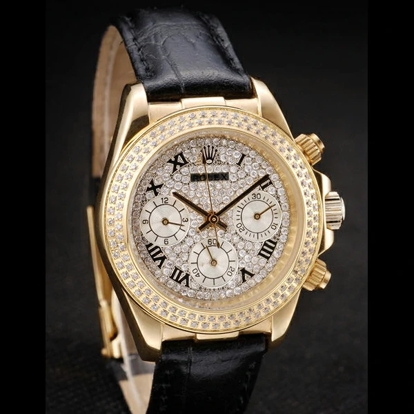 Rolex Daytona Lady Gold Case Crystal Studded Bezel Crystal Studded Dial new58736