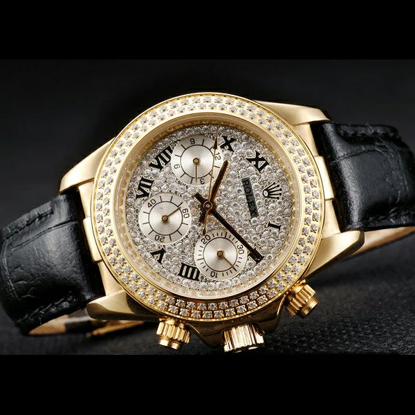 Rolex Daytona Lady Gold Case Crystal Studded Bezel Crystal Studded Dial new58736