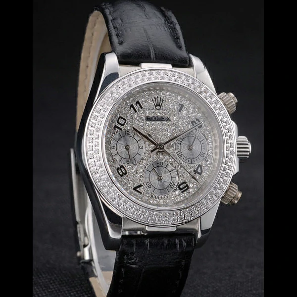 Rolex Daytona Lady Stainless Steel Case Crystal Studded Bezel Crystal Studded Dial new58737